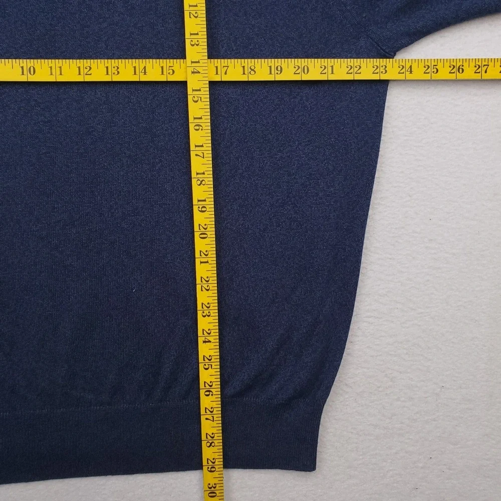 Banana Republic Sweater Mens Extra Large Blue Cashmere Silk Pullover Jumper